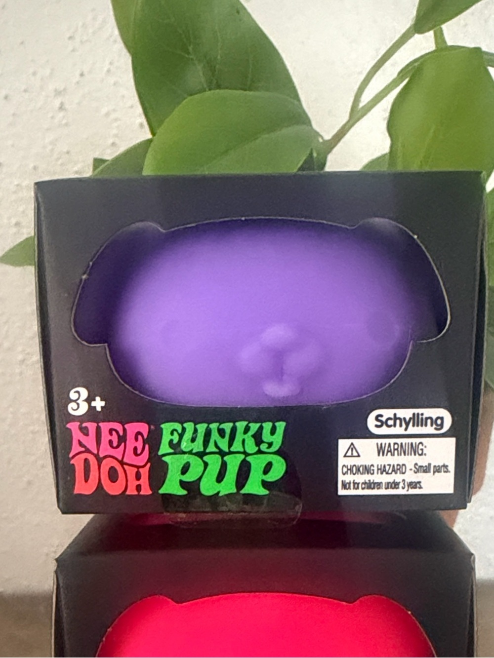 NeeDoh Funky Pup Squishy Purple One box with purple pup